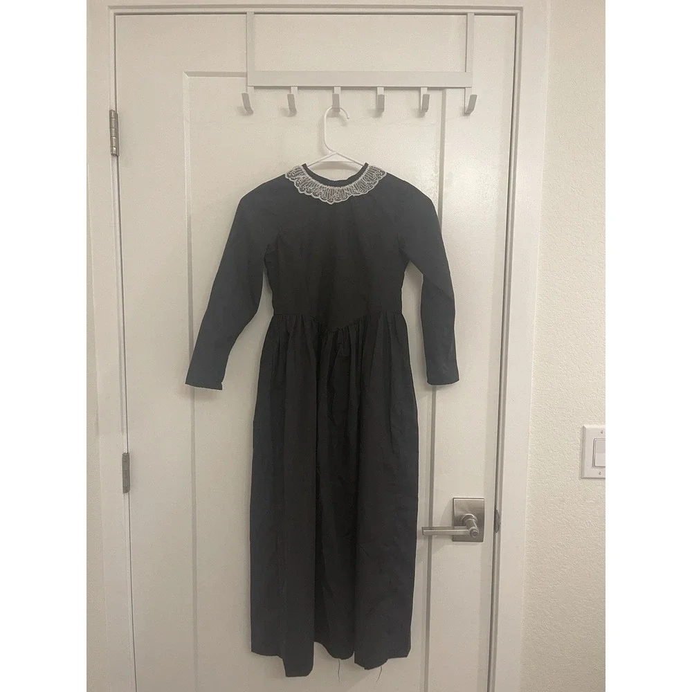 Vintage Handmade Black Dress Costume Goth Punk Whimsey Goth Girls‎